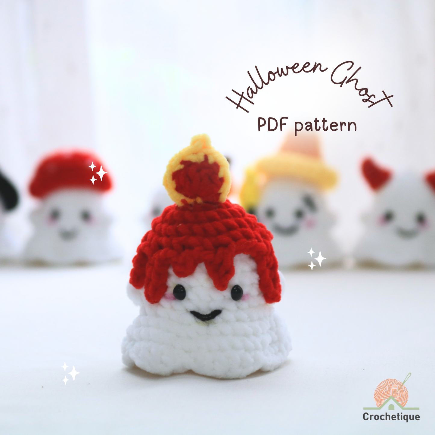Halloween Ghost Crochet Pattern 9 in 1 PDF