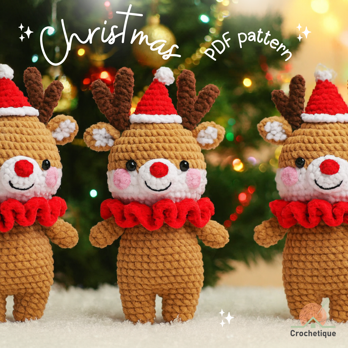 Reindeer Crochet Pattern PDF