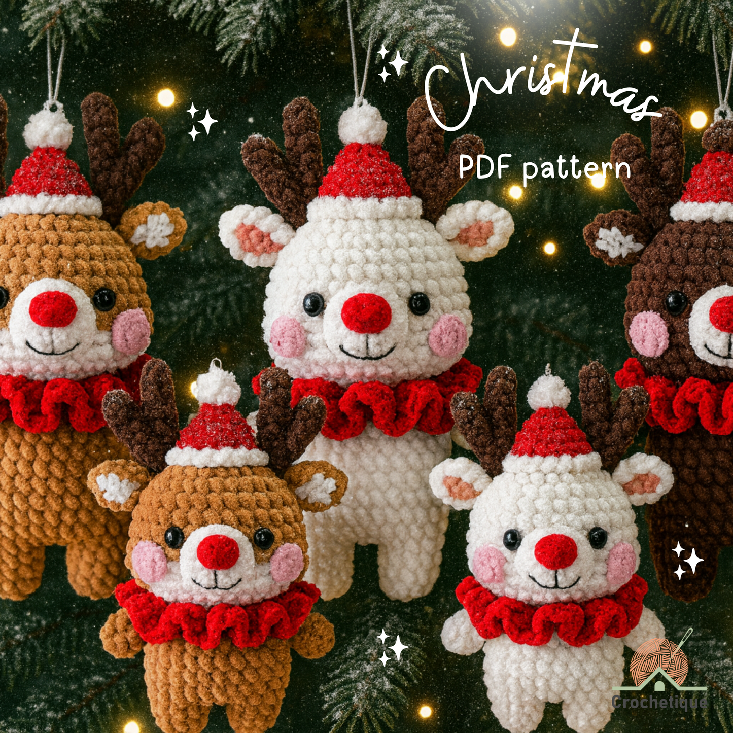 Reindeer Crochet Pattern PDF