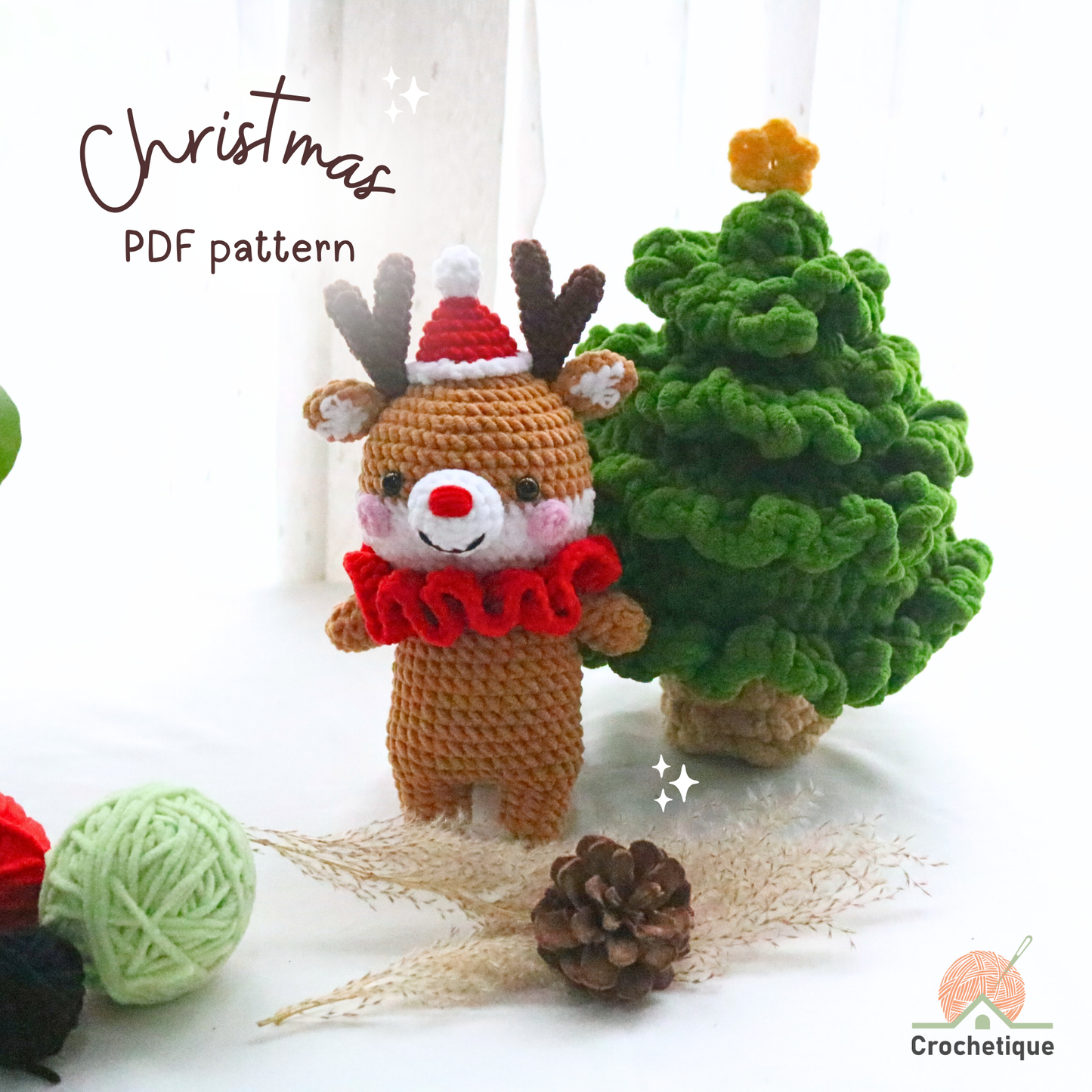 Reindeer Crochet Pattern PDF