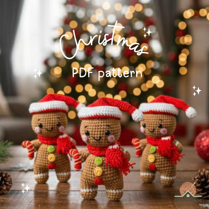Gingerbread Man Crochet  Pattern PDF