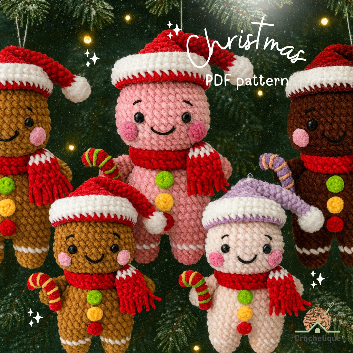 Gingerbread Man Crochet  Pattern PDF