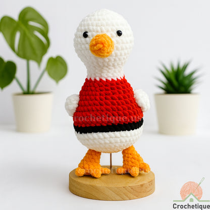 Vampire Goose Amigurumi Crochet Pattern, Spooky Halloween Crochet Idea