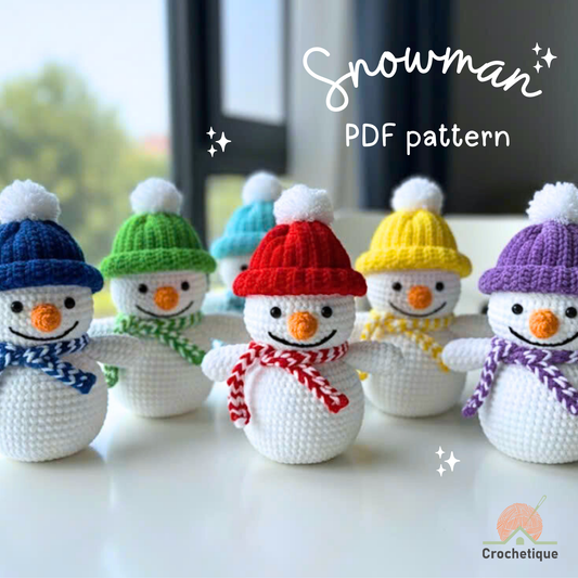 Snowman Crochet Pattern PDF