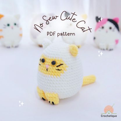 No Sew Cat Crochet Pattern 5 in 1 PDF