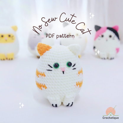 No Sew Cat Crochet Pattern 5 in 1 PDF