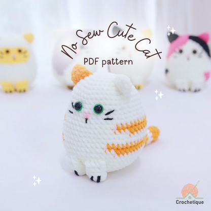 No Sew Cat Crochet Pattern 5 in 1 PDF