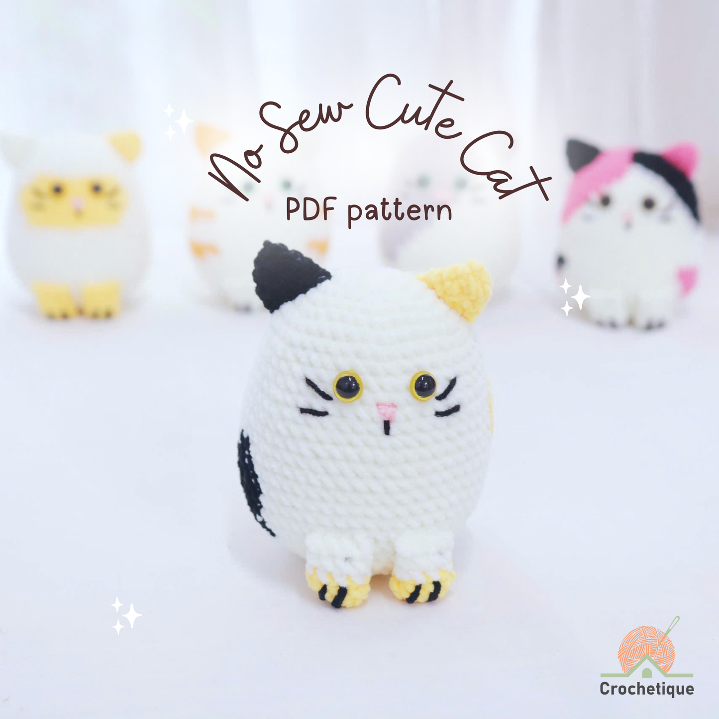No Sew Cat Crochet Pattern 5 in 1 PDF