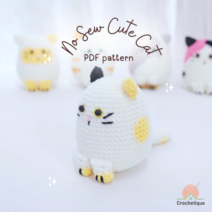 No Sew Cat Crochet Pattern 5 in 1 PDF