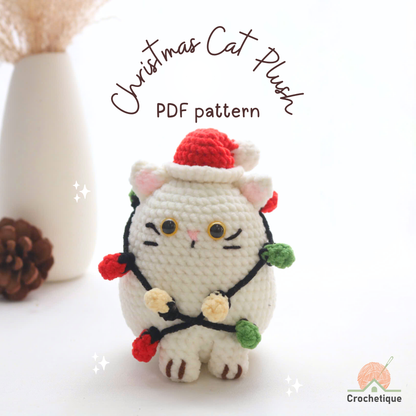 No Sew Christmas Cat Crochet Pattern 4 in 1 PDF