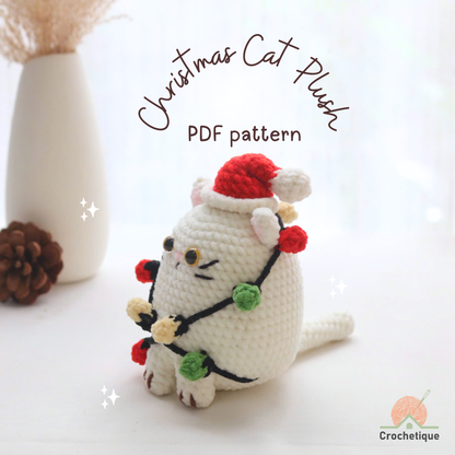 No Sew Christmas Cat Crochet Pattern 4 in 1 PDF