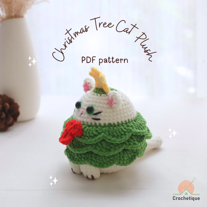 No Sew Christmas Cat Crochet Pattern 4 in 1 PDF