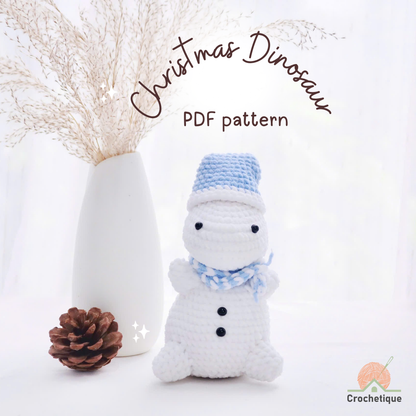 Christmas Baby Dinosaur Crochet Pattern 5 in 1 PDF