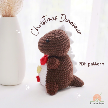Christmas Baby Dinosaur Crochet Pattern 5 in 1 PDF