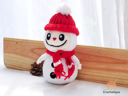 Bunny Snowman Crochet Pattern, Cute Christmas Amigurumi Crochet
