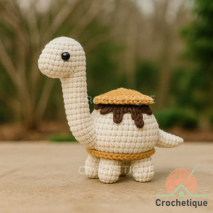 S'mores Brontosaurus Crochet Pattern