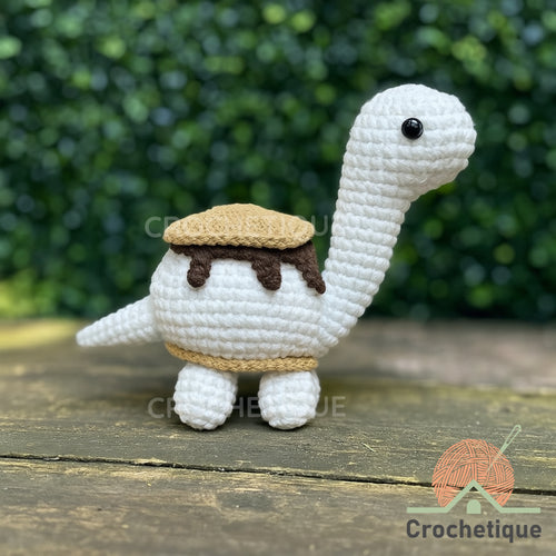 S'mores Brontosaurus Crochet Pattern