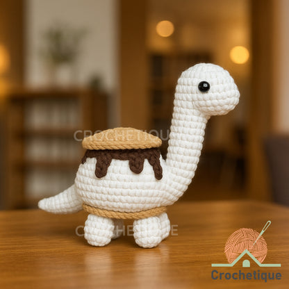S'mores Brontosaurus Crochet Pattern