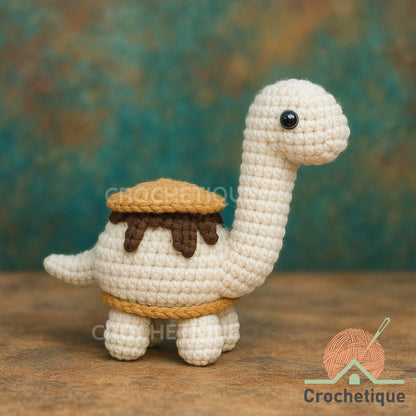 S'mores Brontosaurus Crochet Pattern