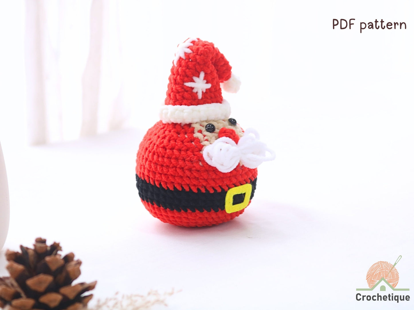 No-Sew Santa Claus Amigurumi Crochet Pattern