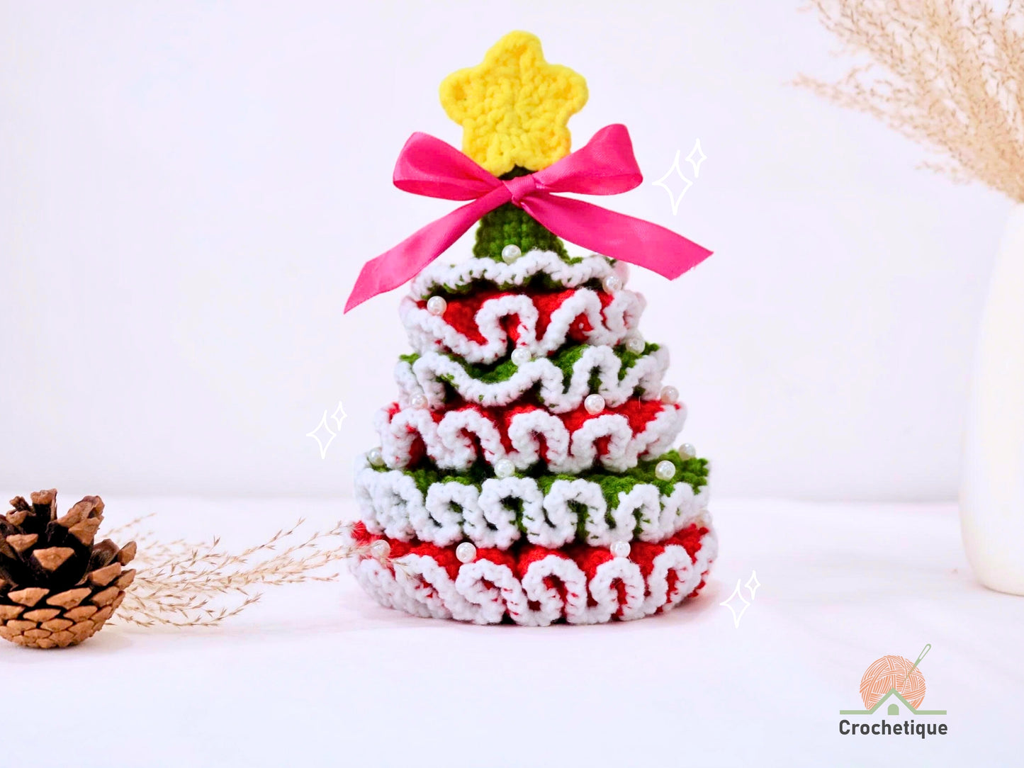 Surprise Christmas Tree Crochet Pattern, Festive Crochet Christmas Ornaments Ideas