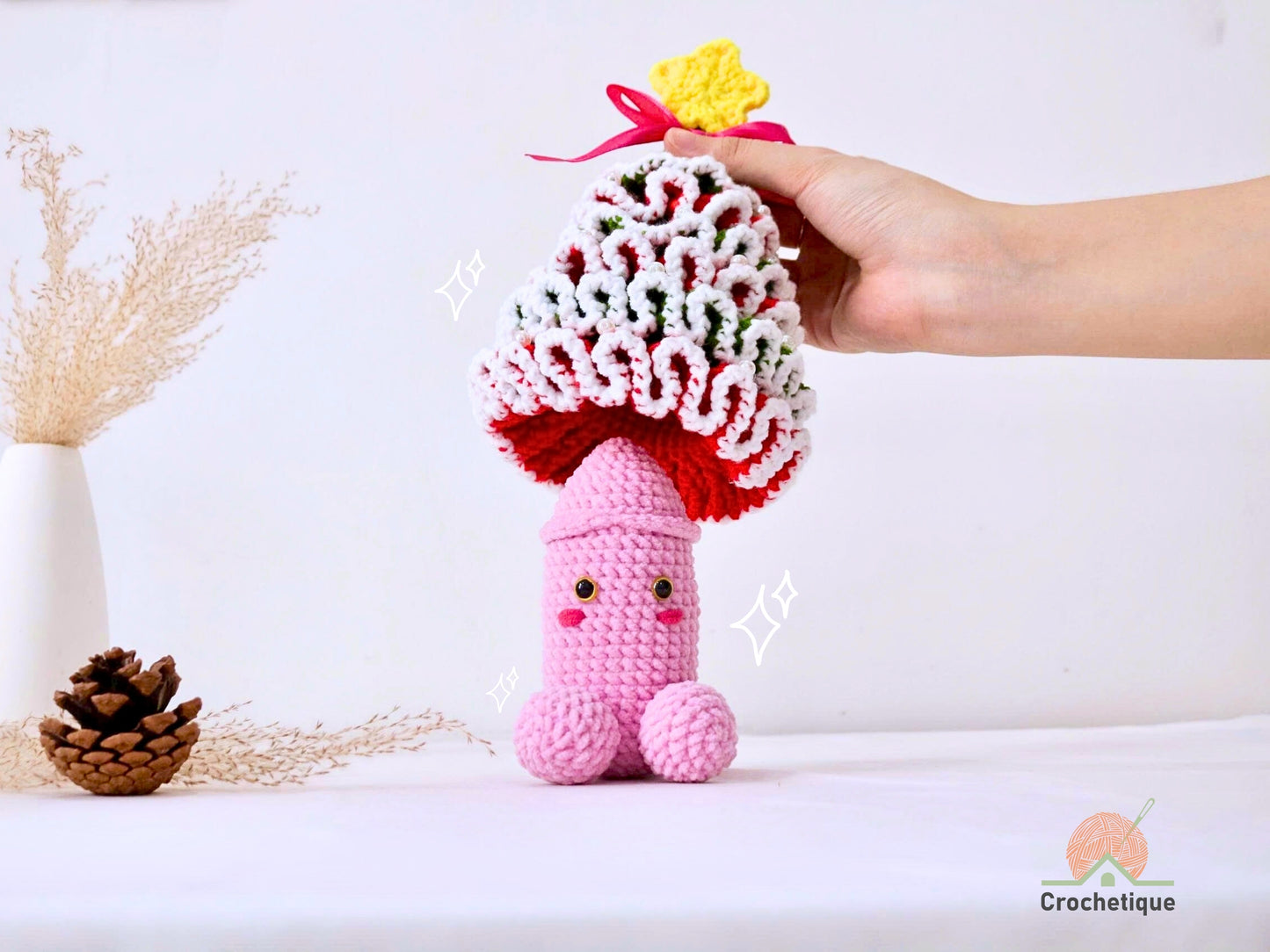 Surprise Christmas Tree Crochet Pattern, Festive Crochet Christmas Ornaments Ideas