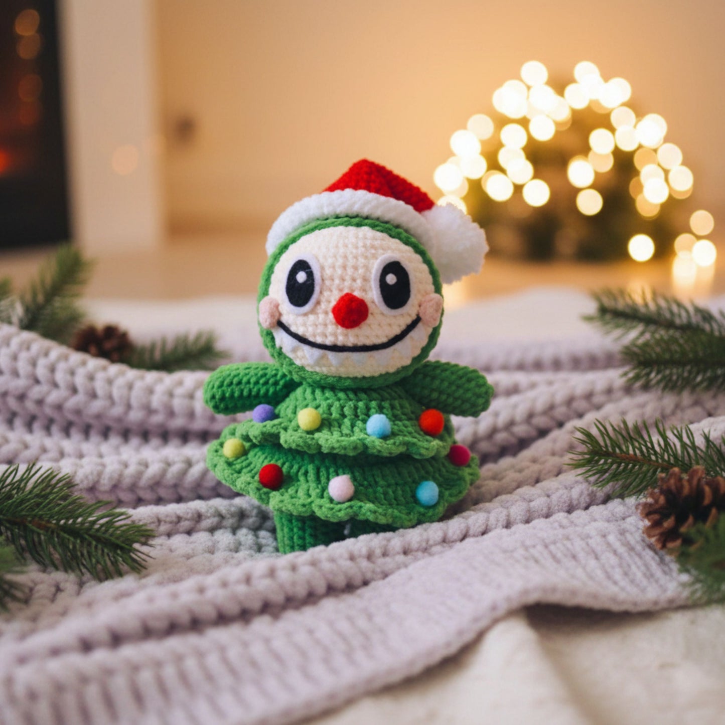 Christmas Tree Bunny Crochet Pattern