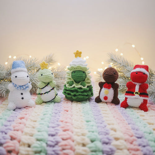 5 in 1 Christmas Dinosaur Pattern