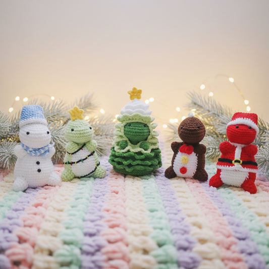 5 in 1 Christmas Dinosaur Pattern