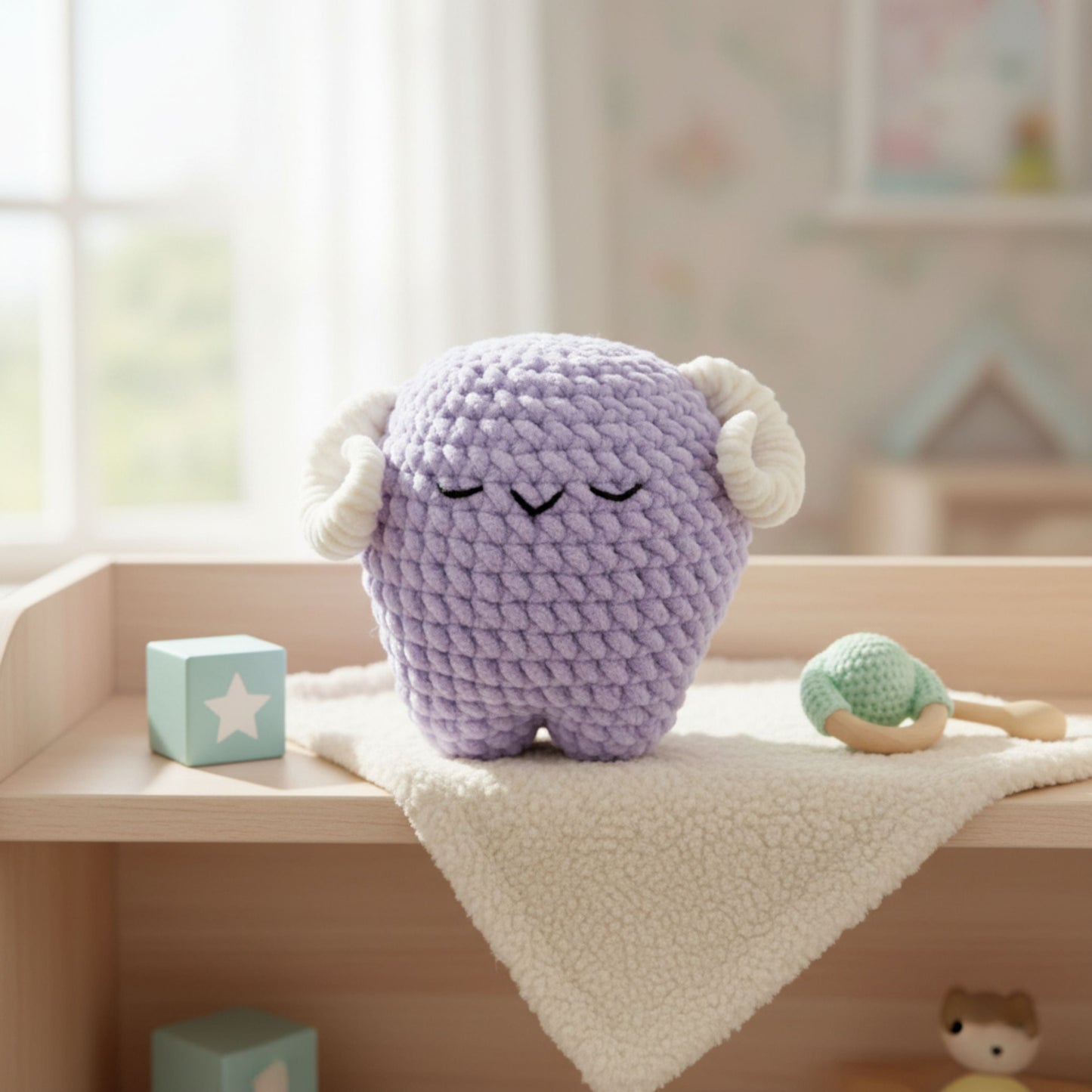 Sleepy Ram Crochet Pattern