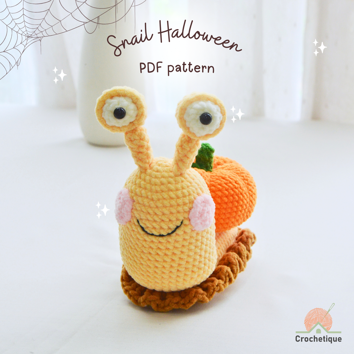 Halloween Snail Crochet Pattern Bundle 4 in 1 PDF