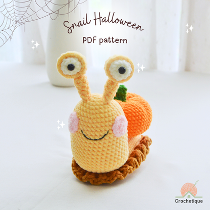 Halloween Snail Crochet Pattern Bundle 4 in 1 PDF
