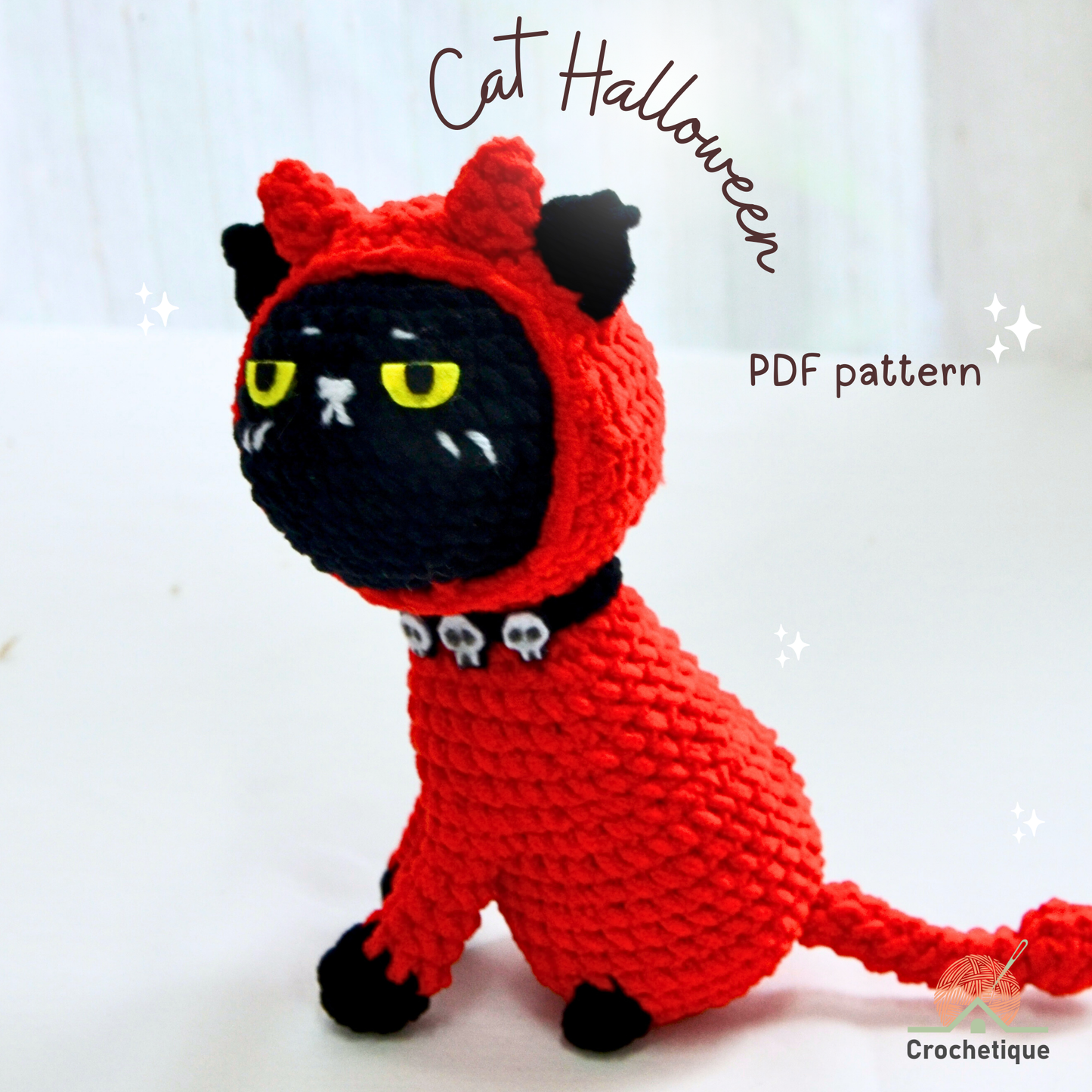 Halloween Cat Crochet Pattern Bundle 6 in 1 PDF