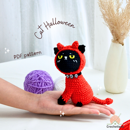 Halloween Cat Crochet Pattern Bundle 6 in 1 PDF