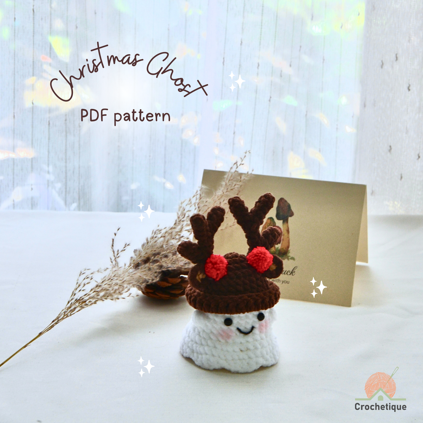 Christmas Ghost Crochet Pattern Bundle 6 in 1 PDF