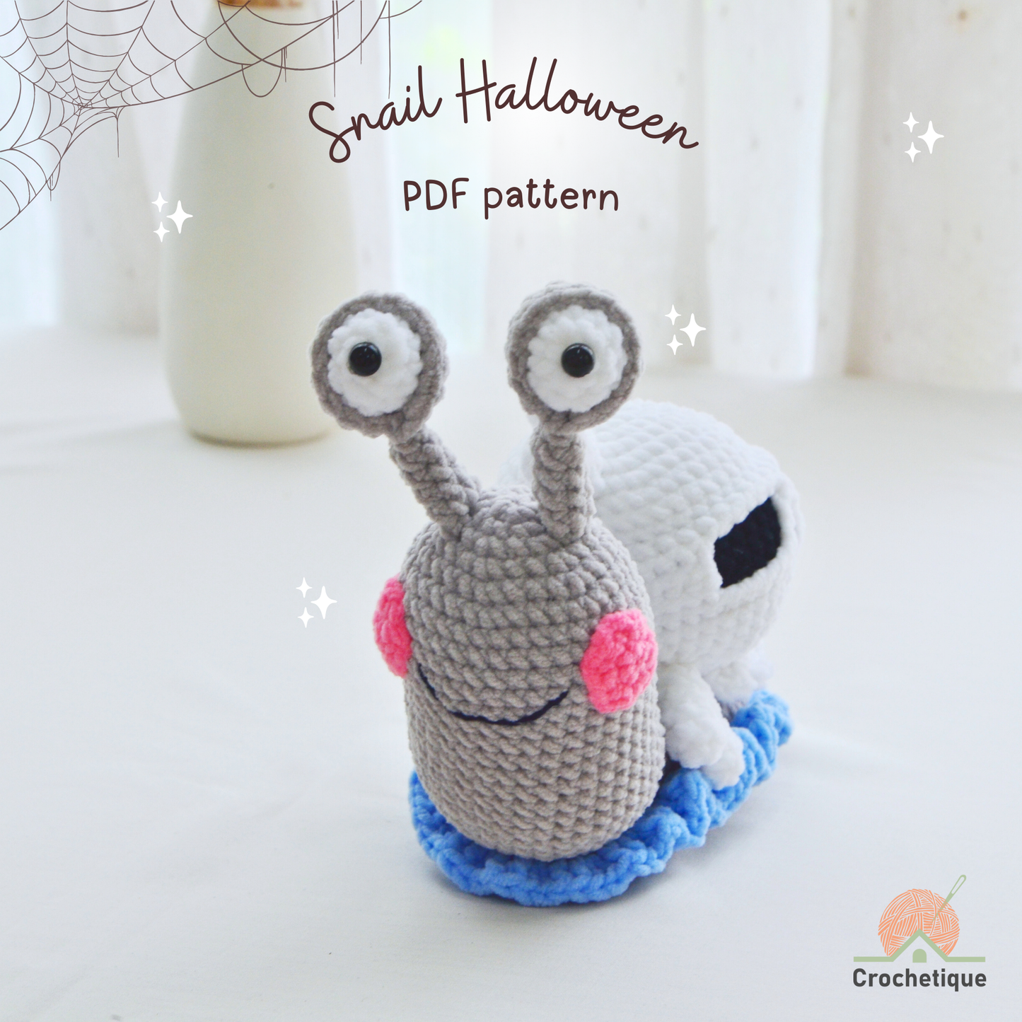 Halloween Snail Crochet Pattern Bundle 4 in 1 PDF