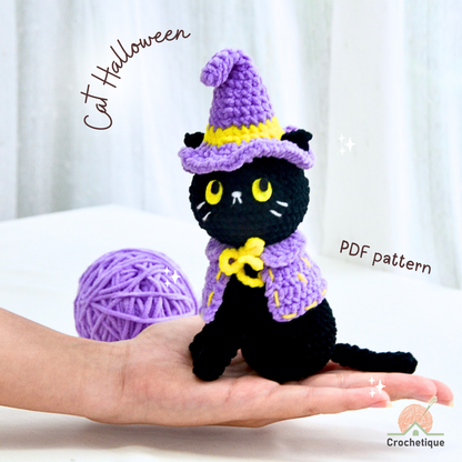 Halloween Cat Crochet Pattern Bundle 6 in 1 PDF