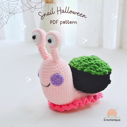 Halloween Snail Crochet Pattern Bundle 4 in 1 PDF