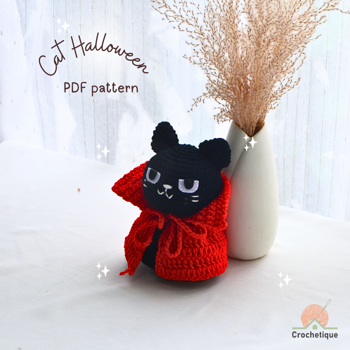 Halloween Cat Crochet Pattern Bundle 3 in 1 PDF