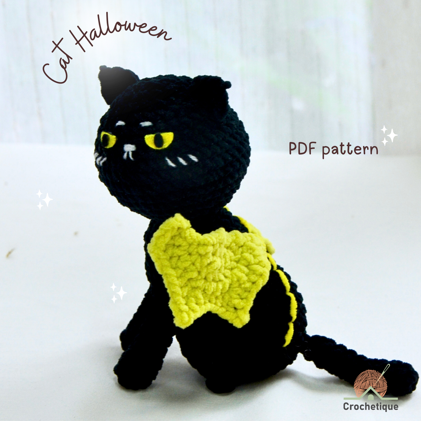 Halloween Cat Crochet Pattern Bundle 6 in 1 PDF