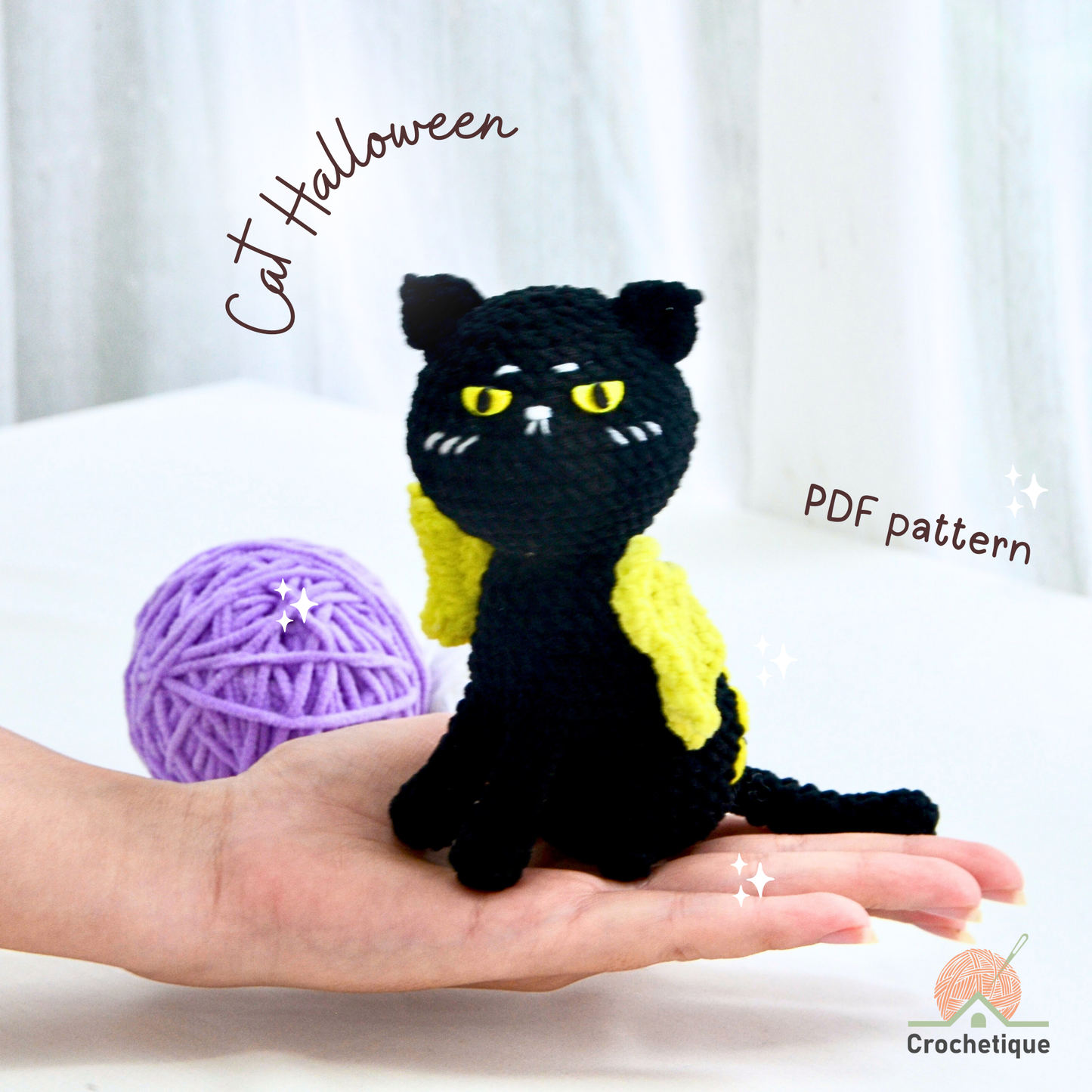 Halloween Cat Crochet Pattern Bundle 6 in 1 PDF