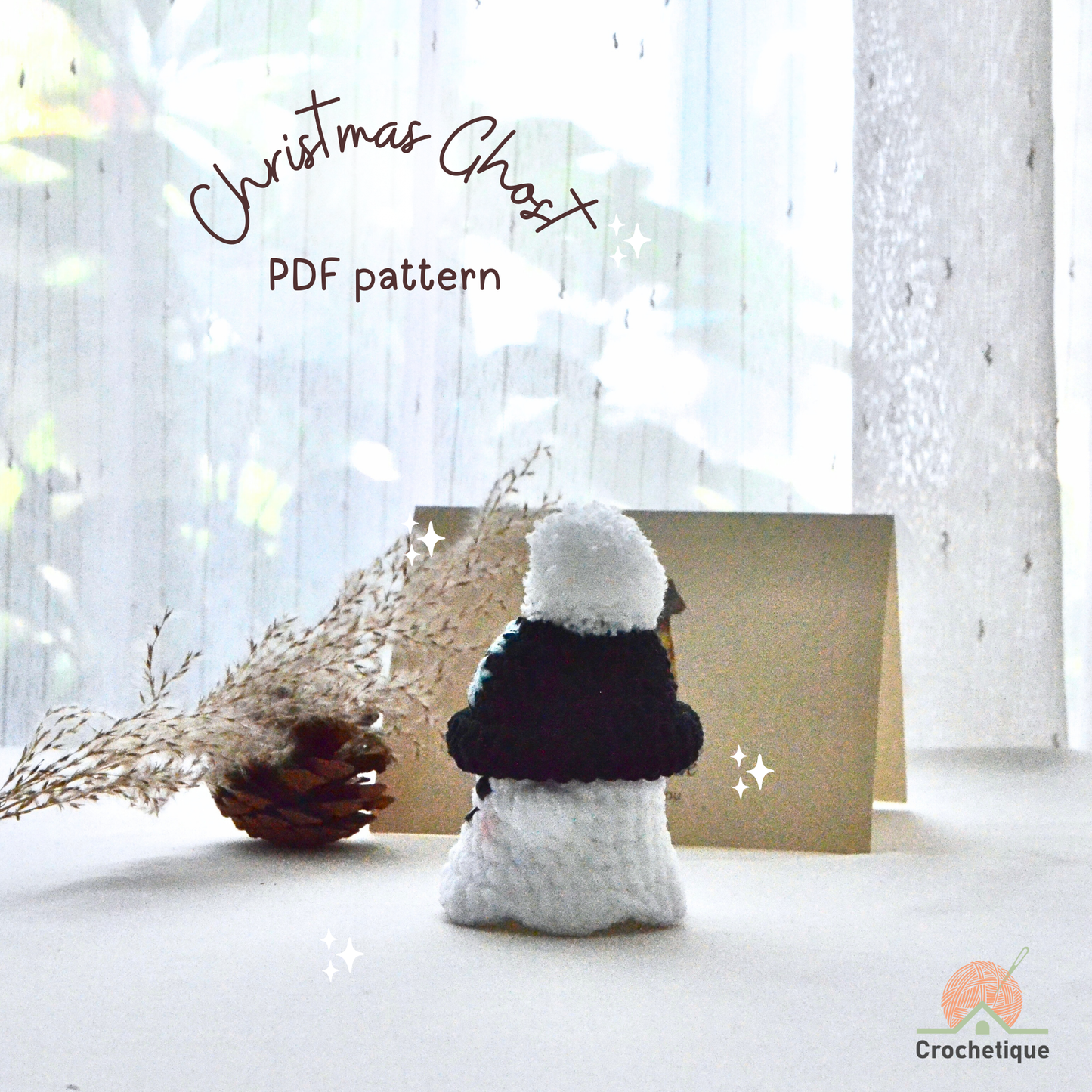 Christmas Ghost Crochet Pattern Bundle 6 in 1 PDF