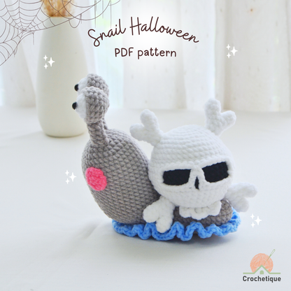 Halloween Snail Crochet Pattern Bundle 4 in 1 PDF