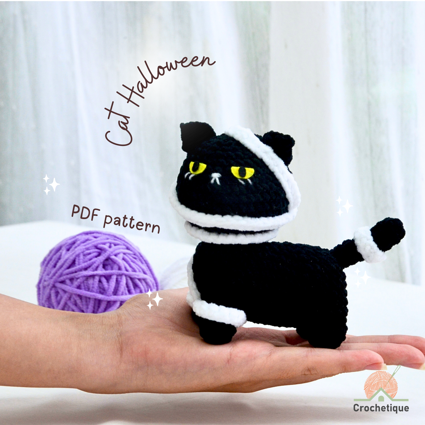 Halloween Cat Crochet Pattern Bundle 6 in 1 PDF