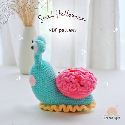 Halloween Snail Crochet Pattern Bundle 4 in 1 PDF