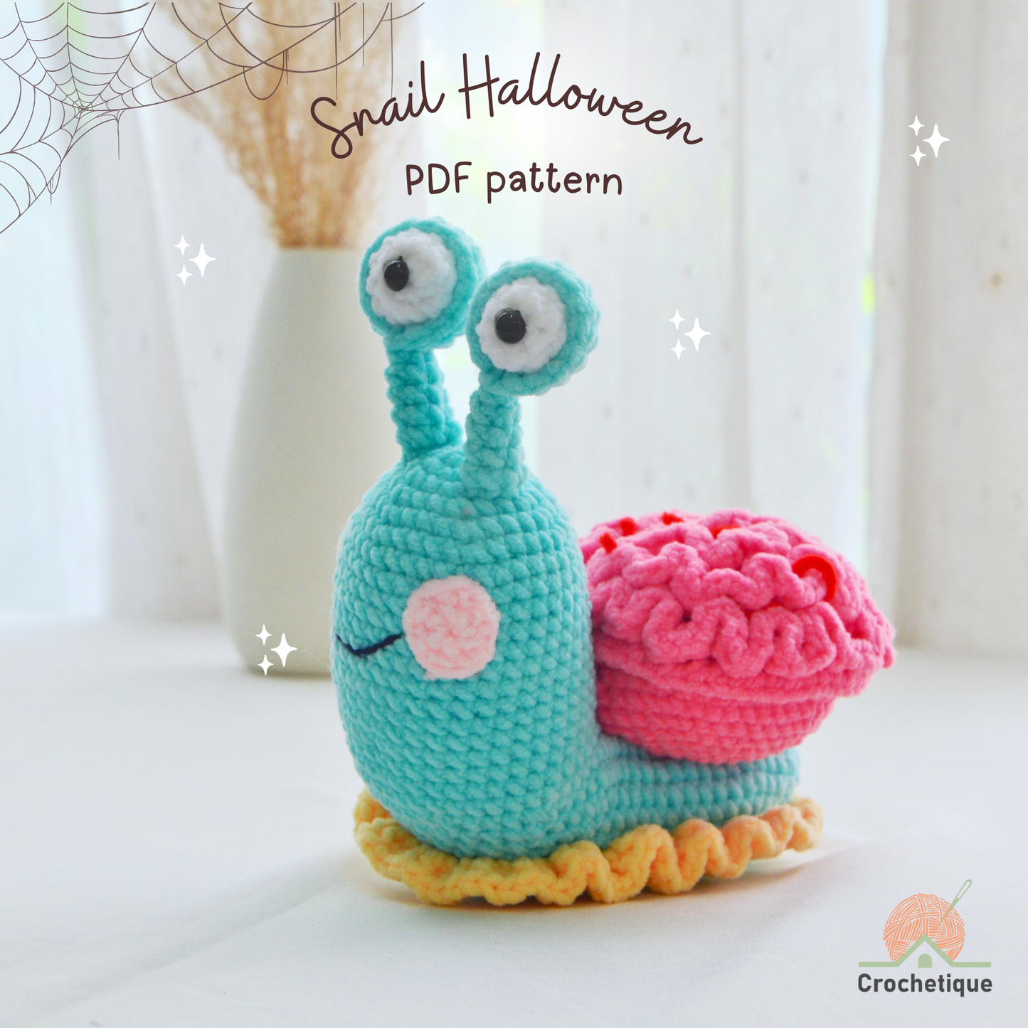 Halloween Snail Crochet Pattern Bundle 4 in 1 PDF
