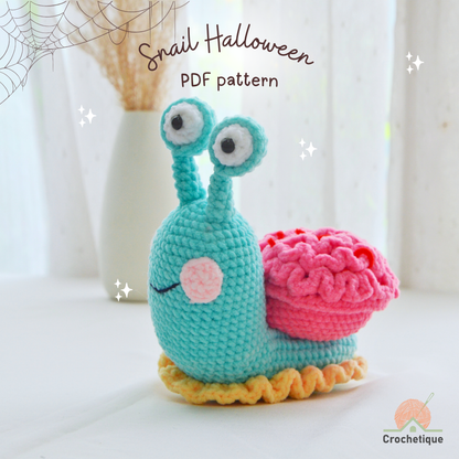 Halloween Snail Crochet Pattern Bundle 4 in 1 PDF