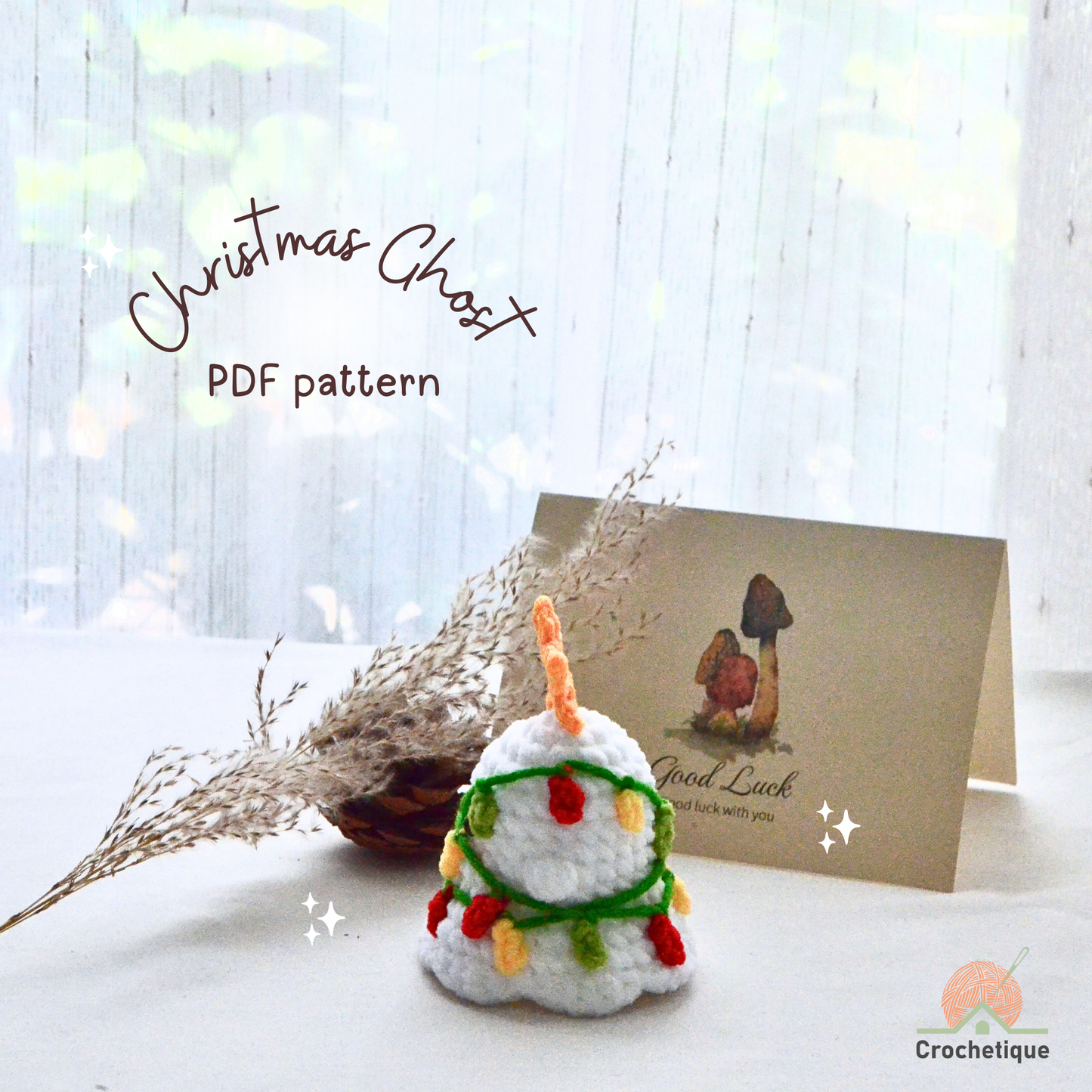 Christmas Ghost Crochet Pattern Bundle 6 in 1 PDF