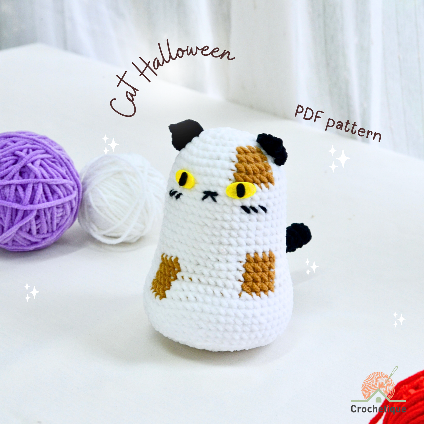 Halloween Cat Crochet Pattern Bundle 6 in 1 PDF