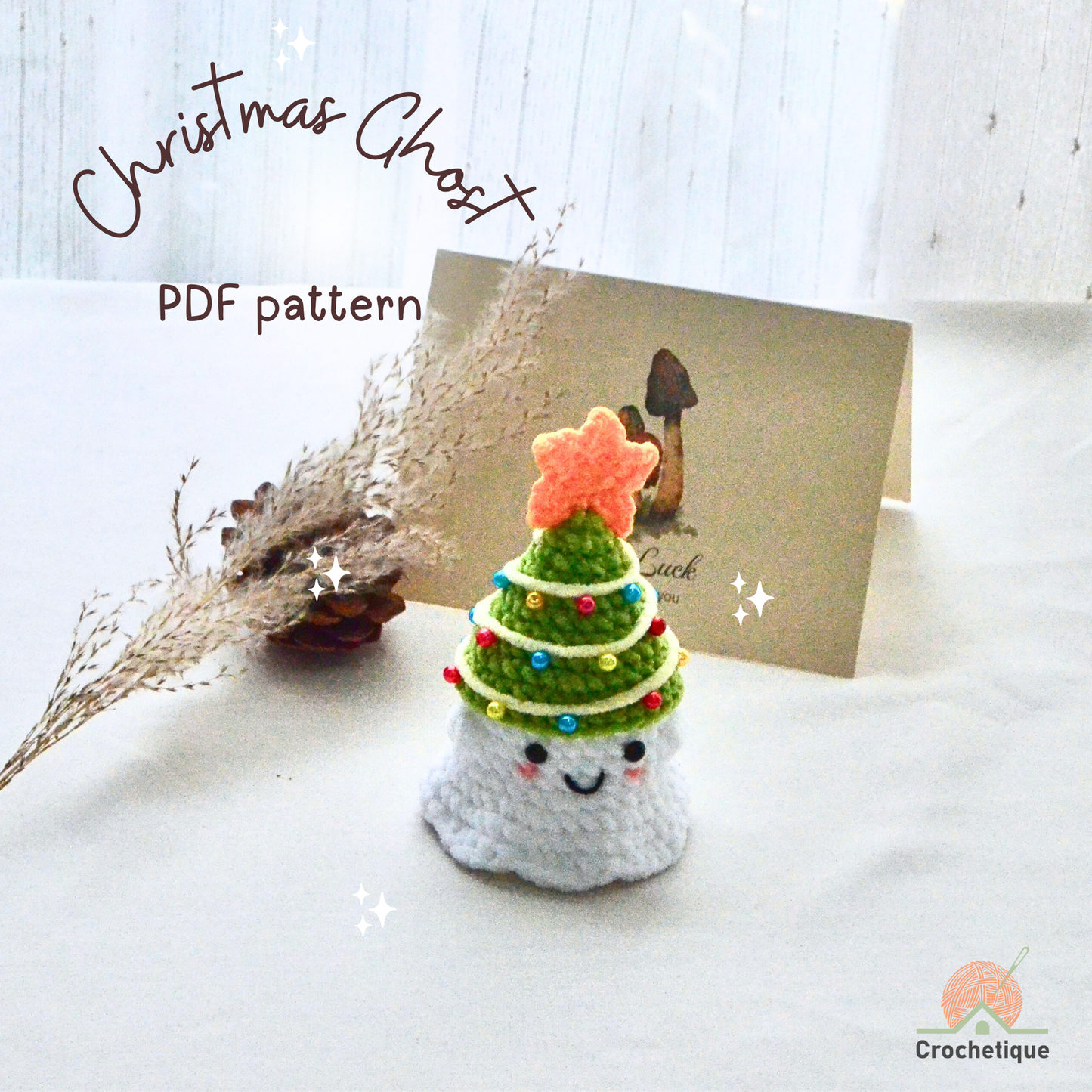Christmas Ghost Crochet Pattern Bundle 6 in 1 PDF